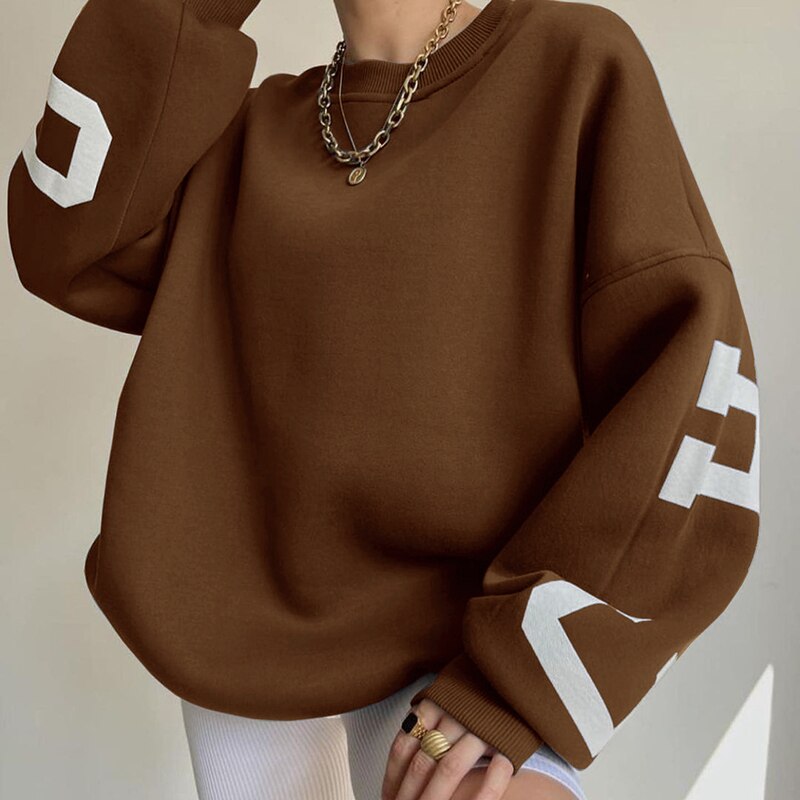 Valenzora Long-sleeved tops O-neck hoodies