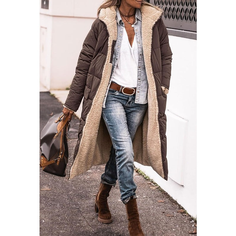 Valenzora | Double-breasted reversible jacket for women