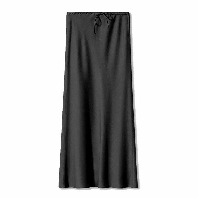 Clara™ – Maxirock aus Satin mit hoher Taille