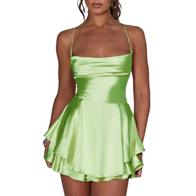 Elegant satin jumpsuit