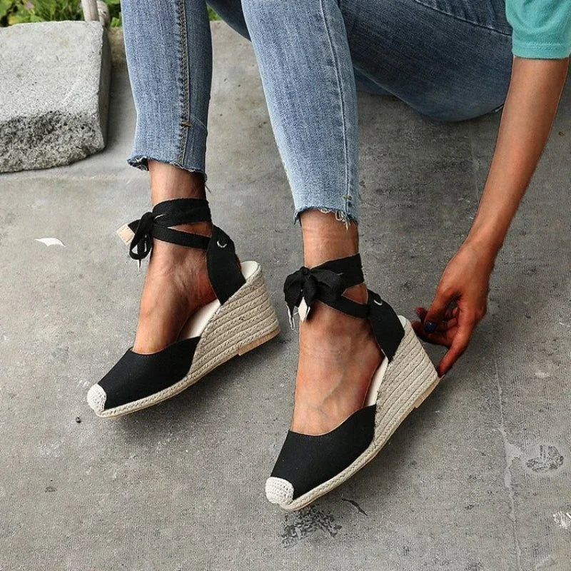 Valenzora | Trendy, Comfortable Boho Wedge Heels for Women with Straps