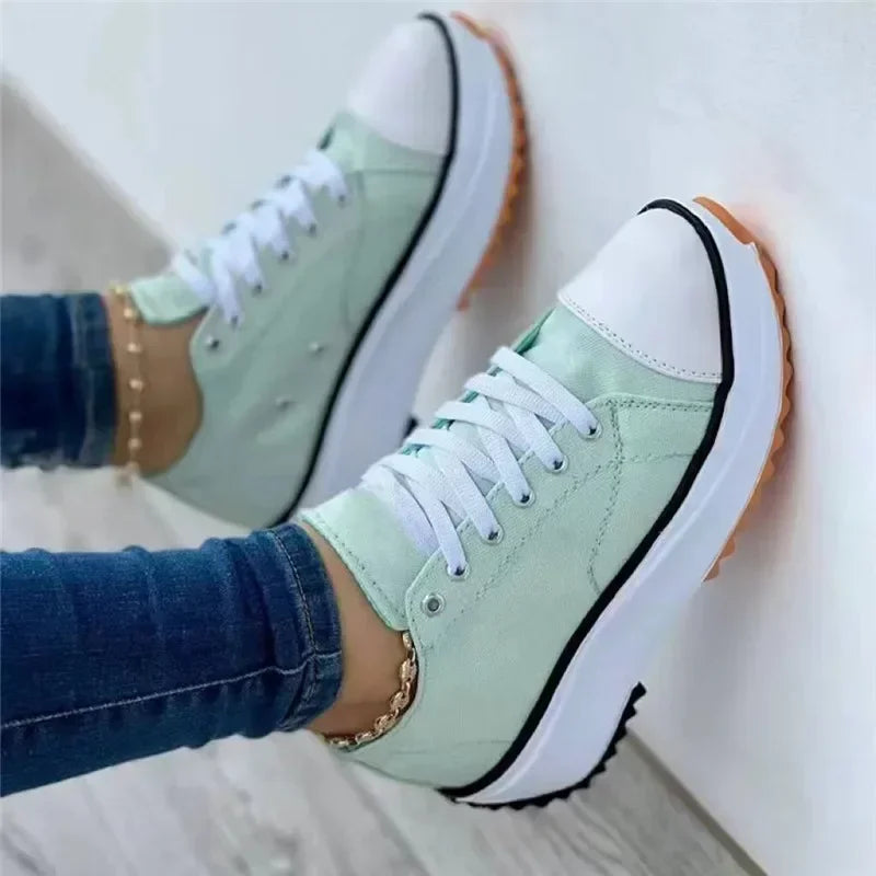 Valenzora | Canvas Sneakers Casual Lace-up Shoes