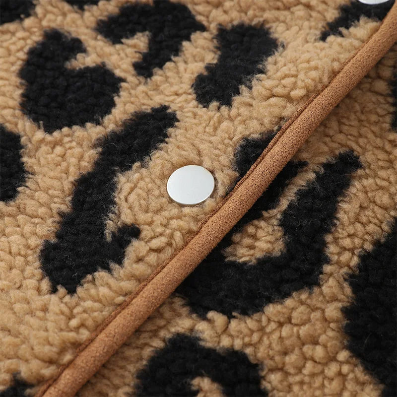 Leopard print winter jacket