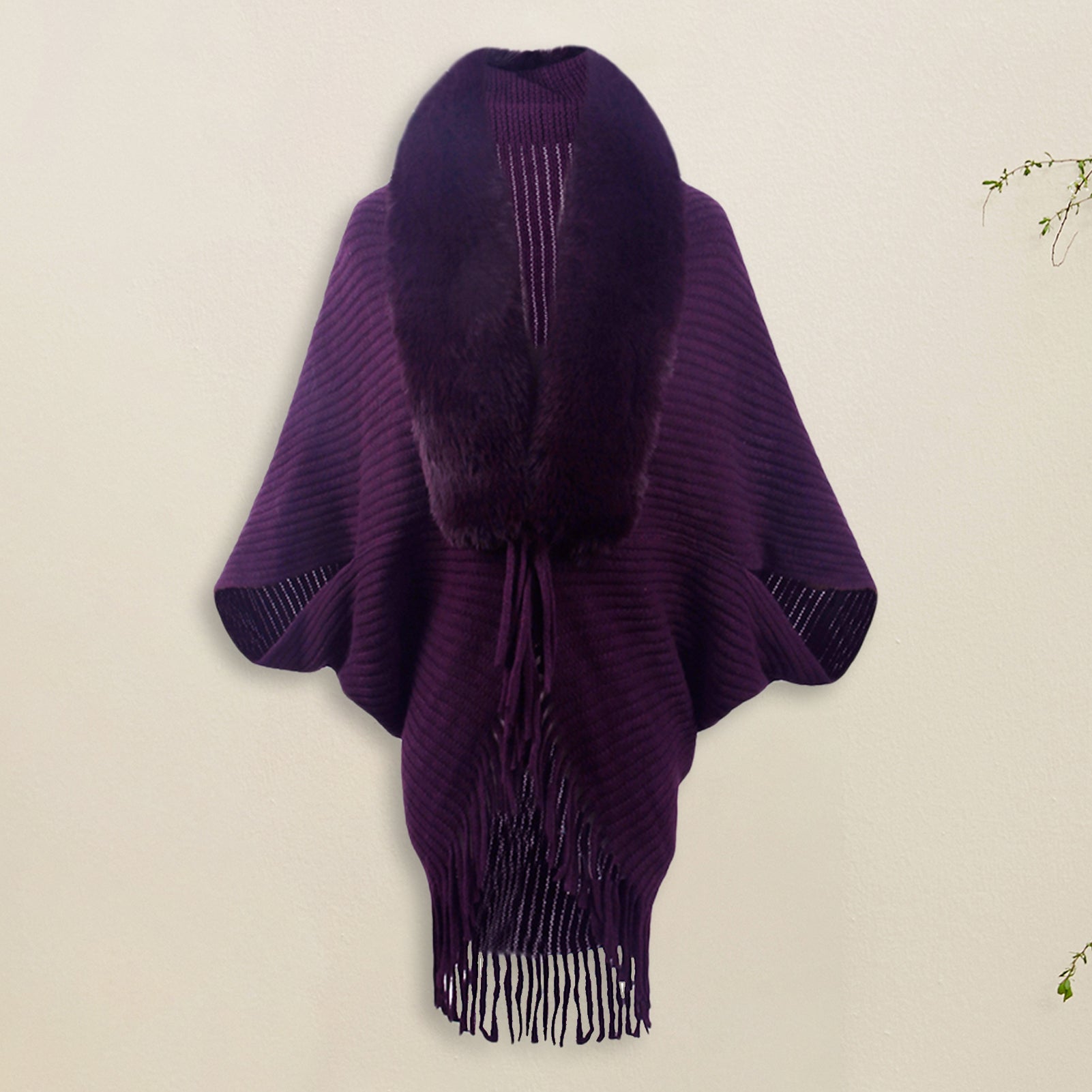 Gerippte Strickjacke mit langen Ärmeln