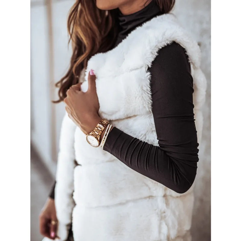 Valenzora | Stylish Women's Cozy Faux Fur Vest