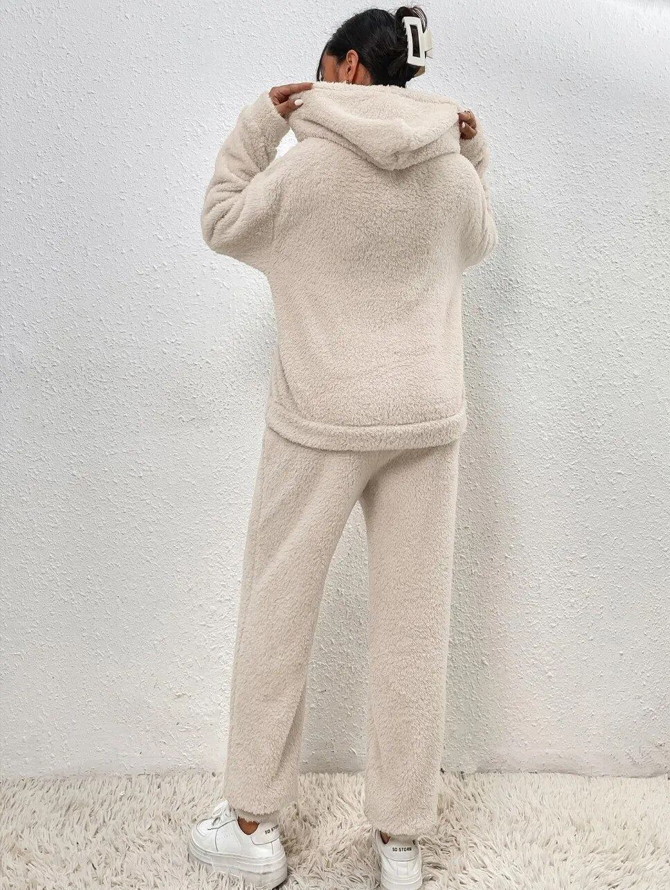 Valenzora | Teddy hooded loungewear for women