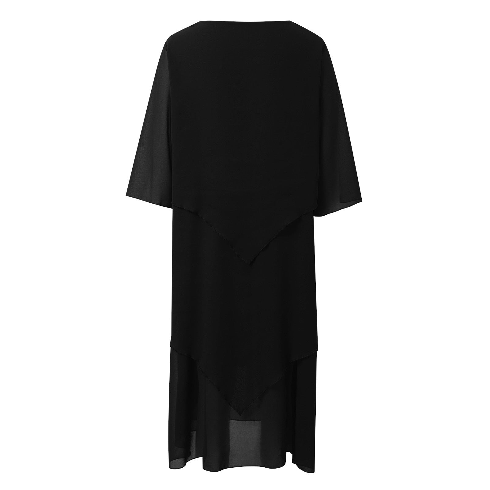 Valenzora | Elegant chiffon dress with a layered look