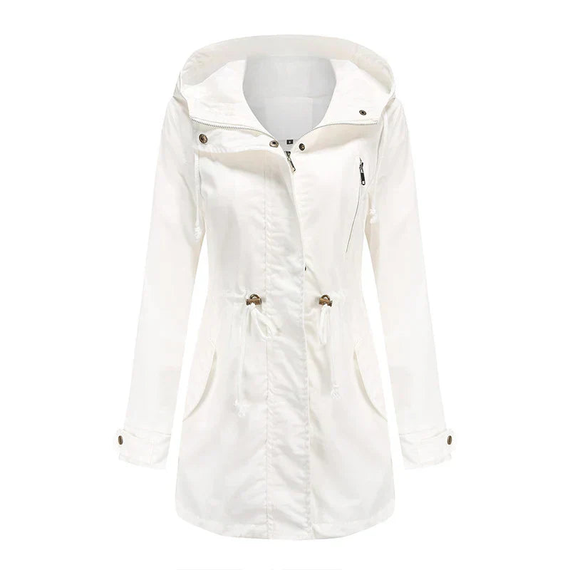 Valenzora | Cotton Trench Coat with Hood
