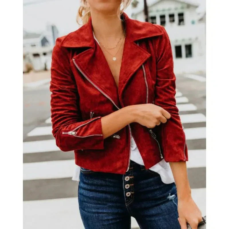 Valenzora | Stylish autumn motorcycle jacket for women
