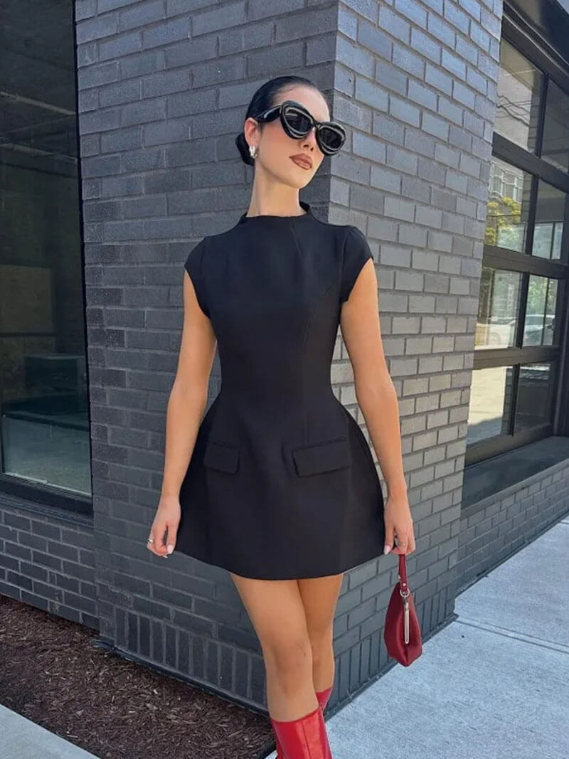 Valenzora | Dress - Elegant Black - Perfect for Romantic Evenings