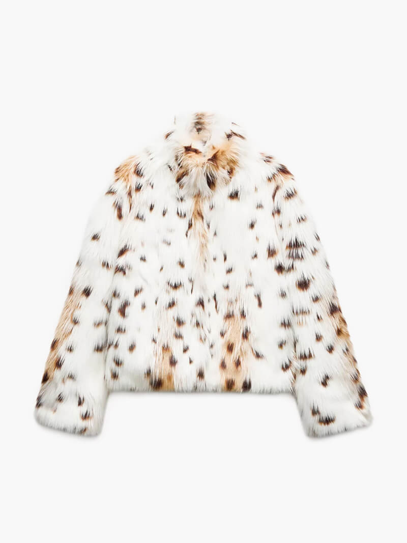 Valenzora | Leopard print fur jacket
