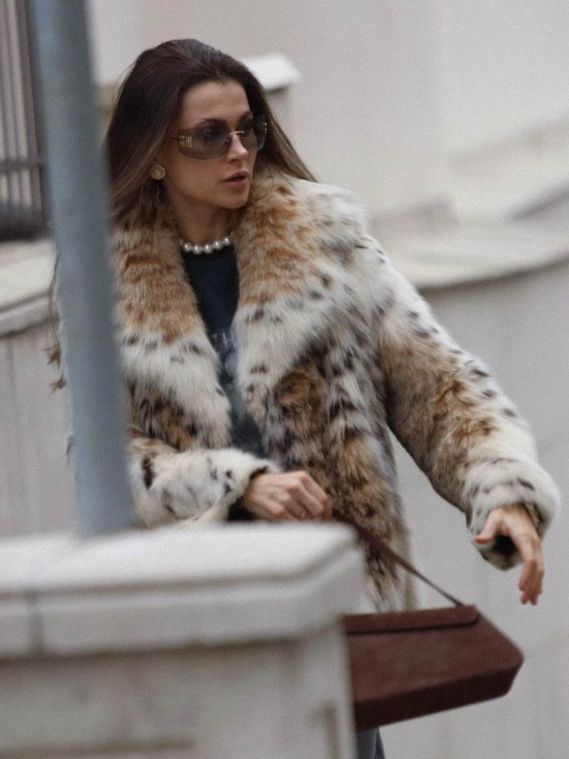 Valenzora | Leopard print fur jacket