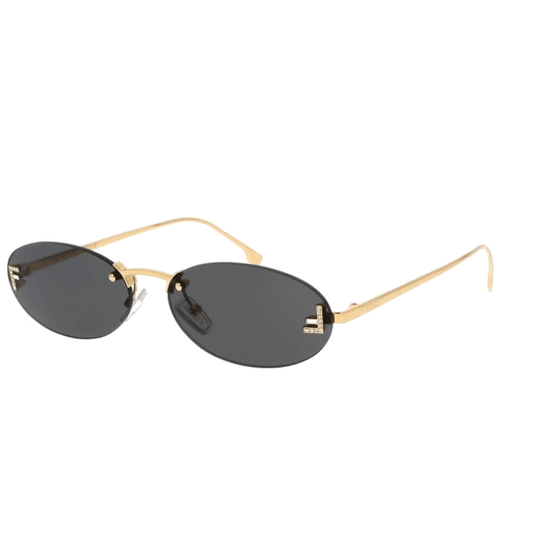 Valenzora | Ovale Sonnenbrille mit goldenen Akzenten und dezenten Steinen