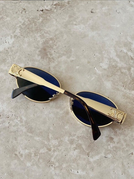 Valenzora - Women's Gold Sunglasses | Vintage Retro Sunglasses