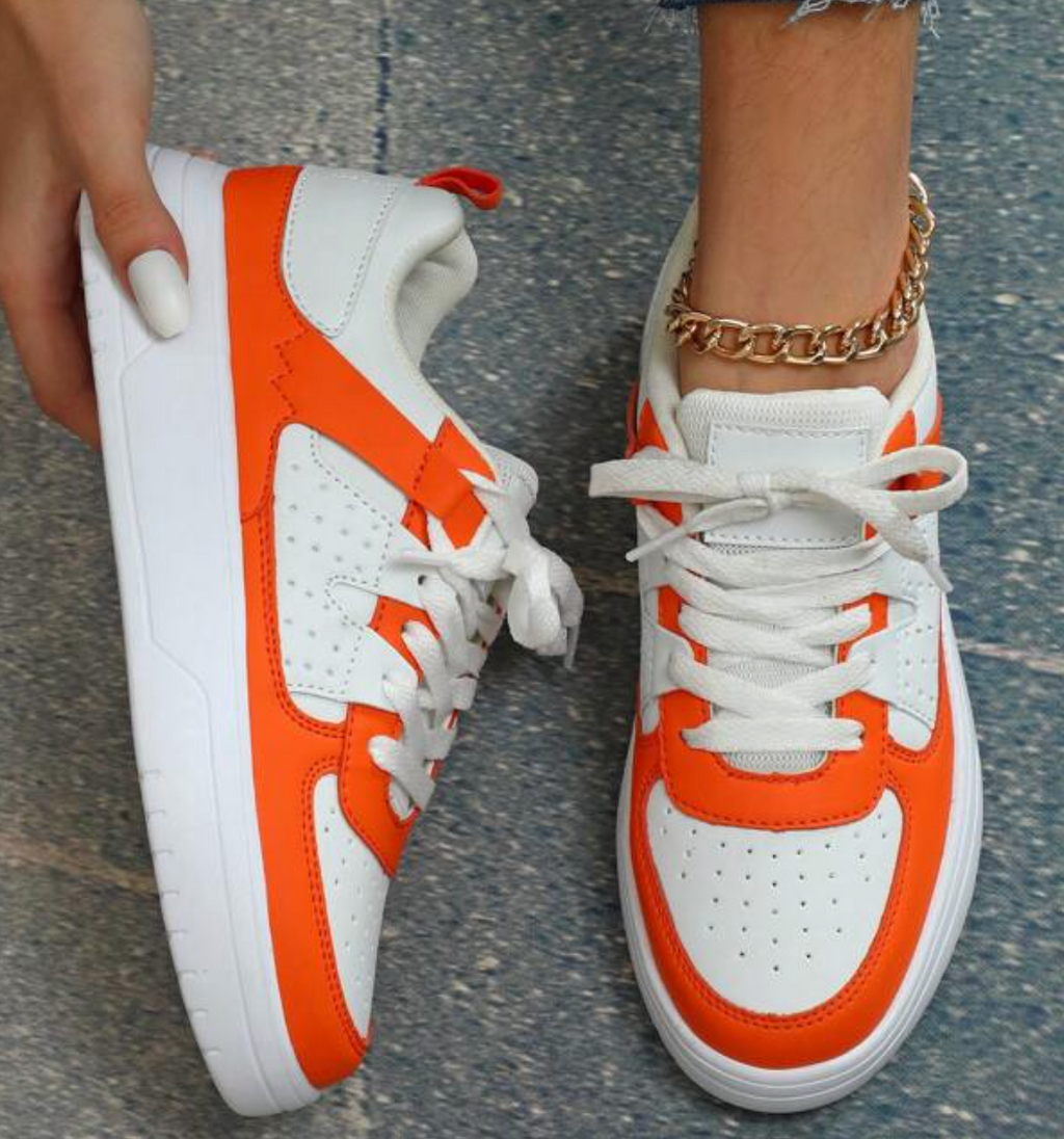 Valenzora | Pastel-colored colorblock sneakers with chunky soles for women