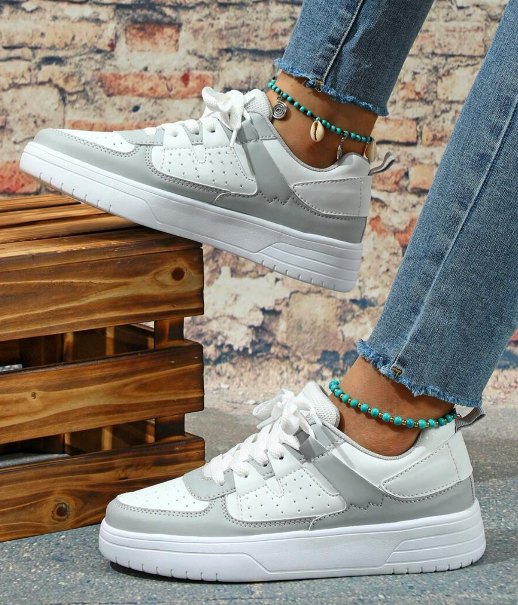 Valenzora | Pastel Colorblock Sneakers with Chunky Sole for Women