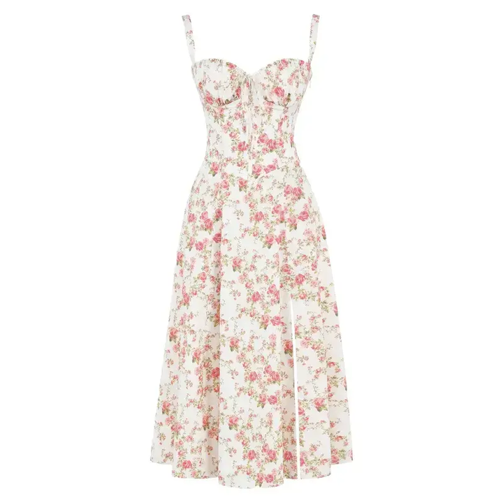 Valenzora | Sleeveless back tie midi dress sun dress