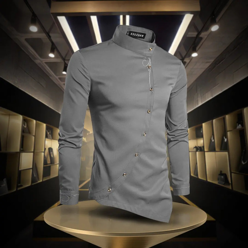 Valenzora | Casual slim-fit shirt with long sleeves and buttons