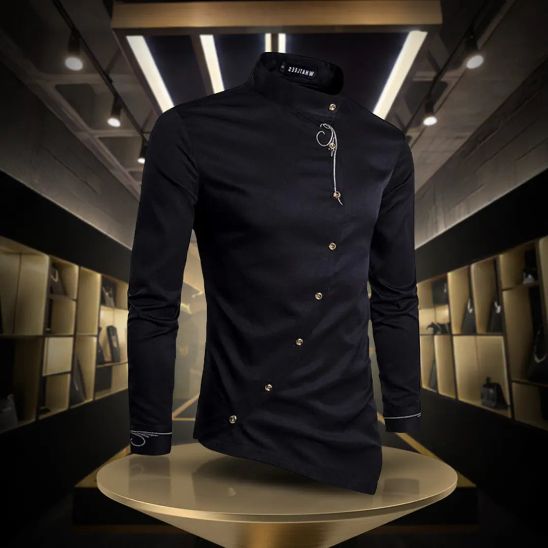 Valenzora | Casual slim-fit shirt with long sleeves and buttons