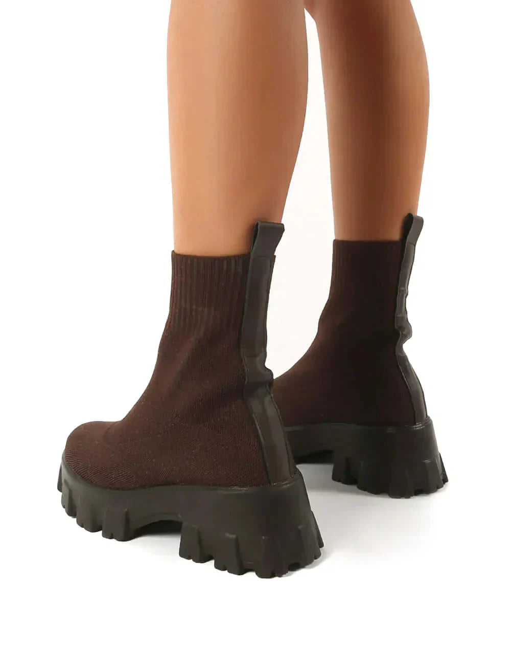 Valenzora | Chunky Plateau-Sockenstiefel Damenstiefel