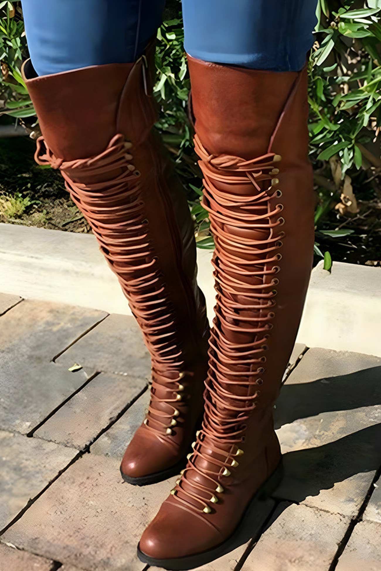 Valenzora | Overknees mit Schnürung