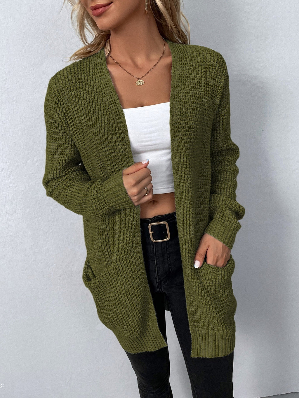 Valenzora - Women's Valenzora with long sleeves, open front and pockets
