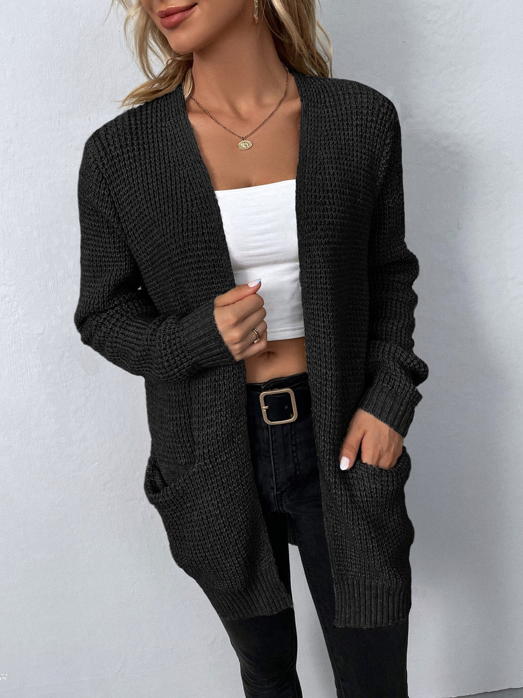 Valenzora - Women's Valenzora with long sleeves, open front and pockets