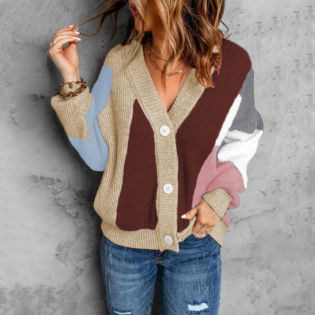 Valenzora | Cardigan in Kontrastfarbe