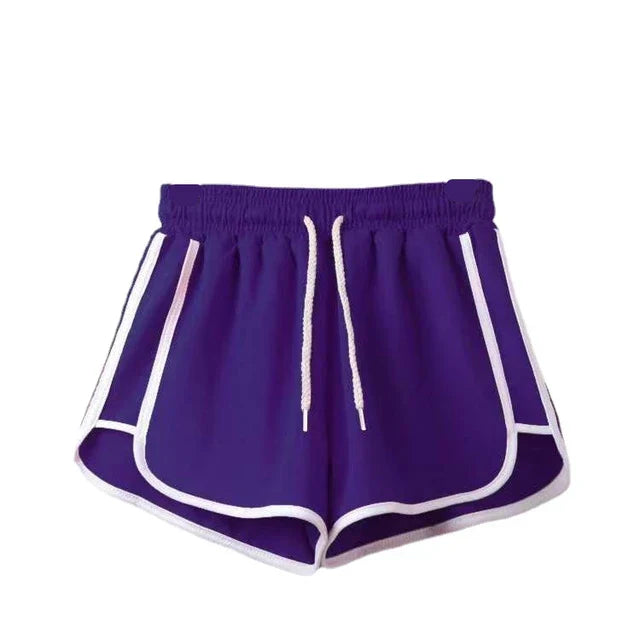 Women's striped shorts with breathable, elastic waistband