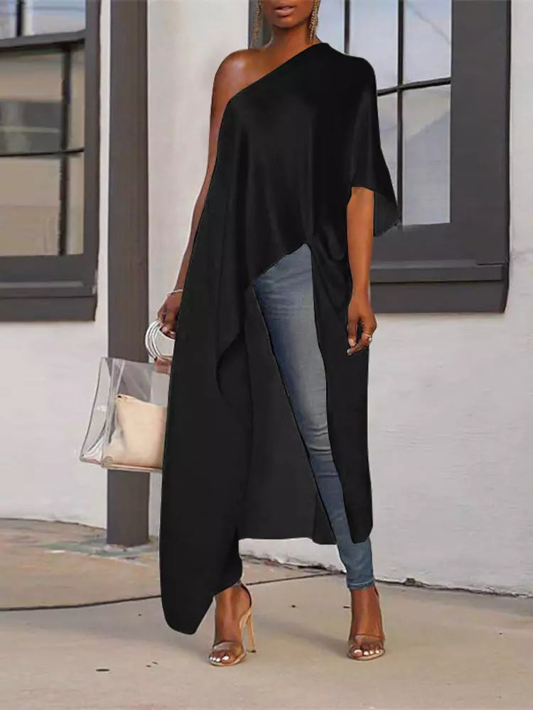 Valenzora | Women's Summer Blouse Sexy One Shoulder Party Dresses