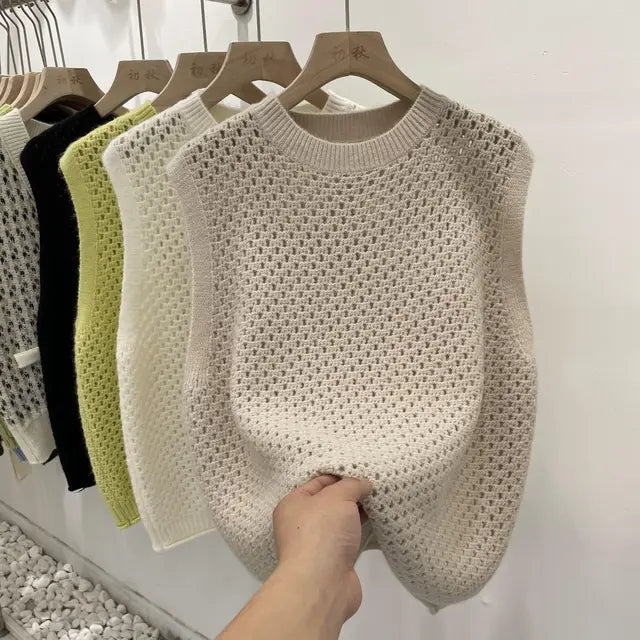 Valenzora | Ärmelloser Strickpullover für Damen