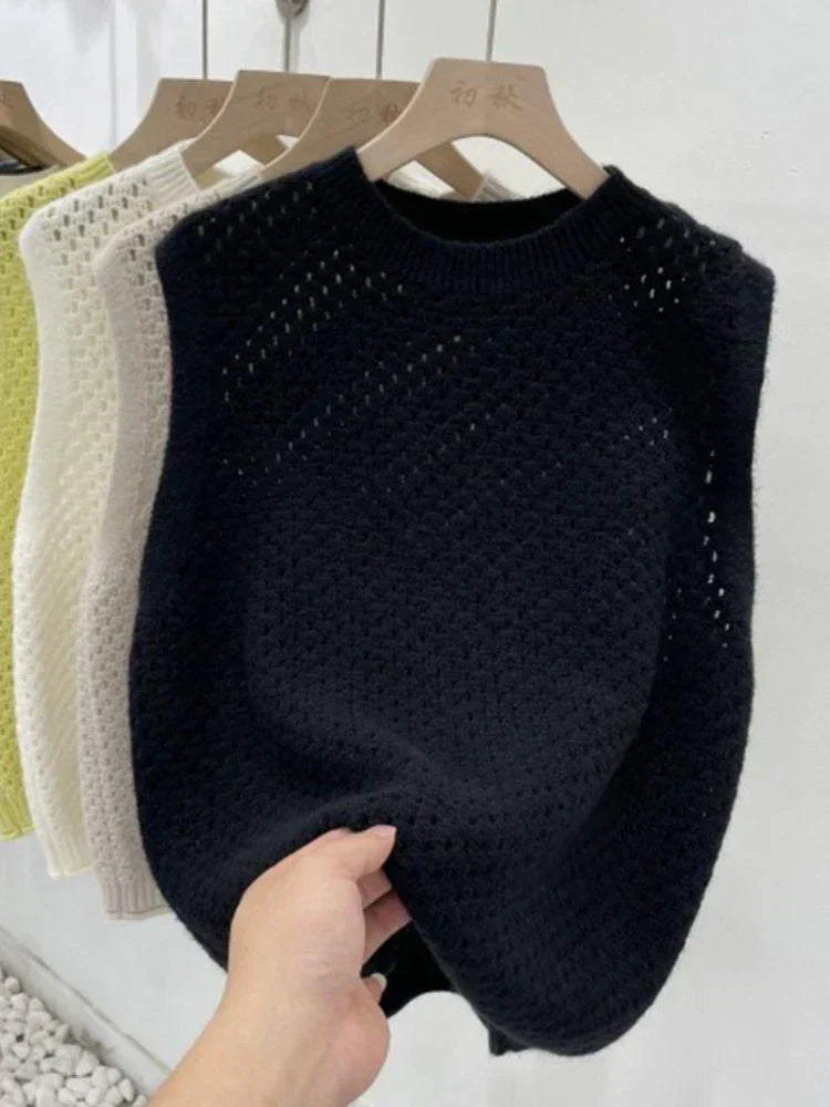 Valenzora | Ärmelloser Strickpullover für Damen