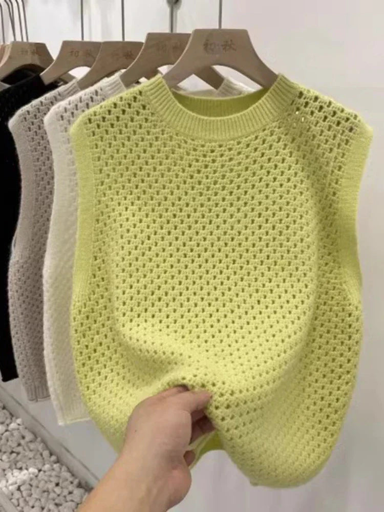 Valenzora | Ärmelloser Strickpullover für Damen