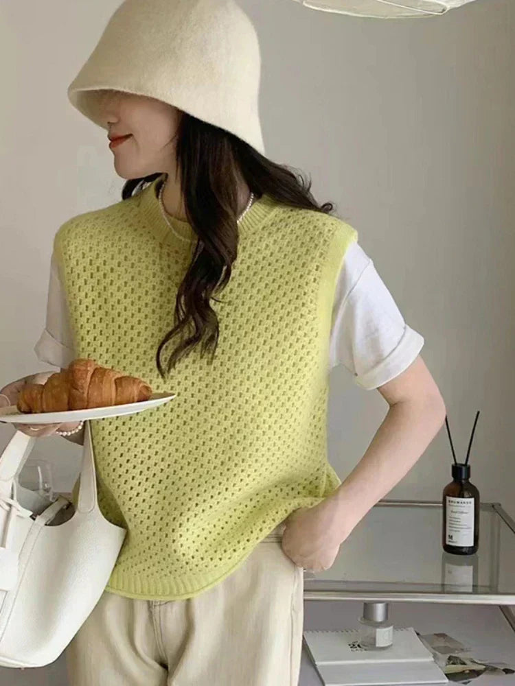 Valenzora | Ärmelloser Strickpullover für Damen