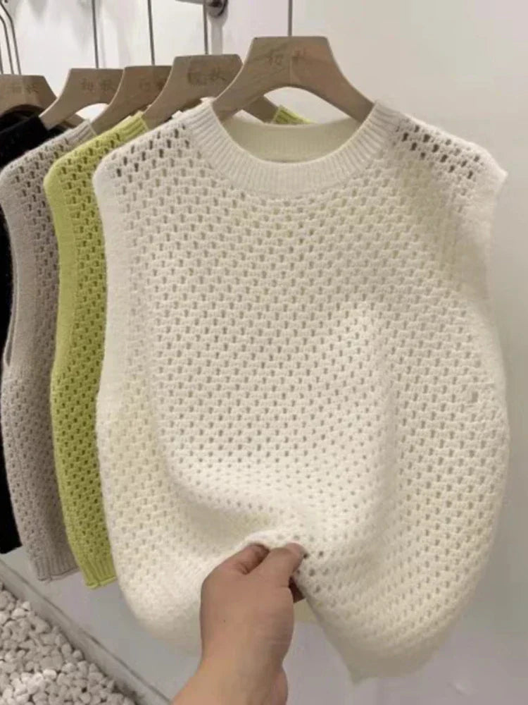 Valenzora | Ärmelloser Strickpullover für Damen