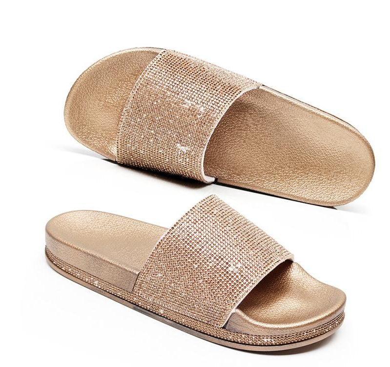 Valenzora | Crystal Diamond Trim Sandals