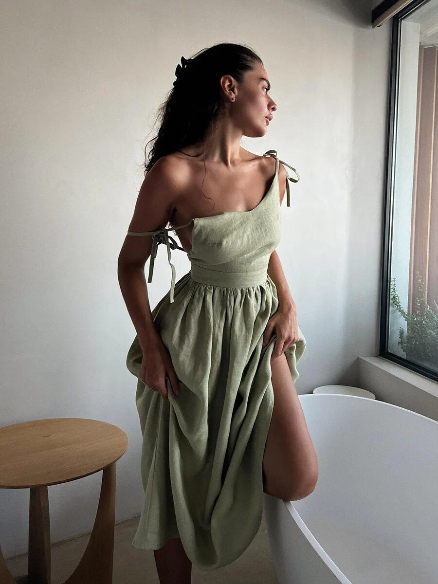 Valenzora | Strandkleid aus Vintage-Leinen