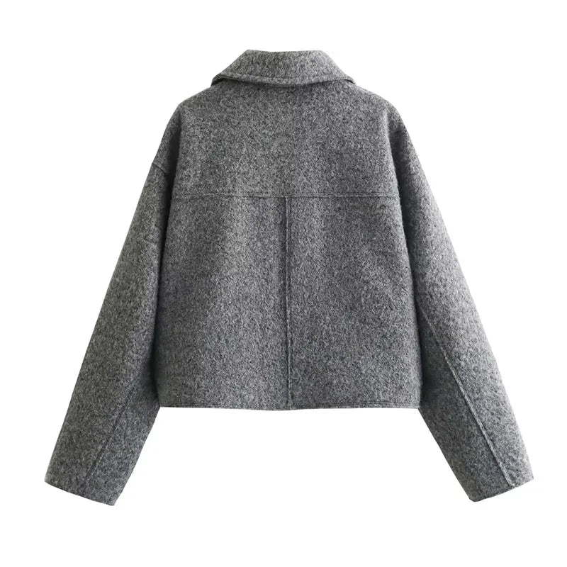 Valenzora | Stylish cropped jacket with zipper