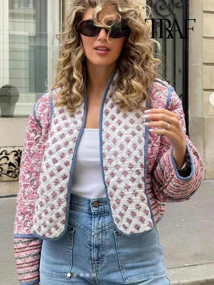 Valenzora | Women's jacket with floral pattern