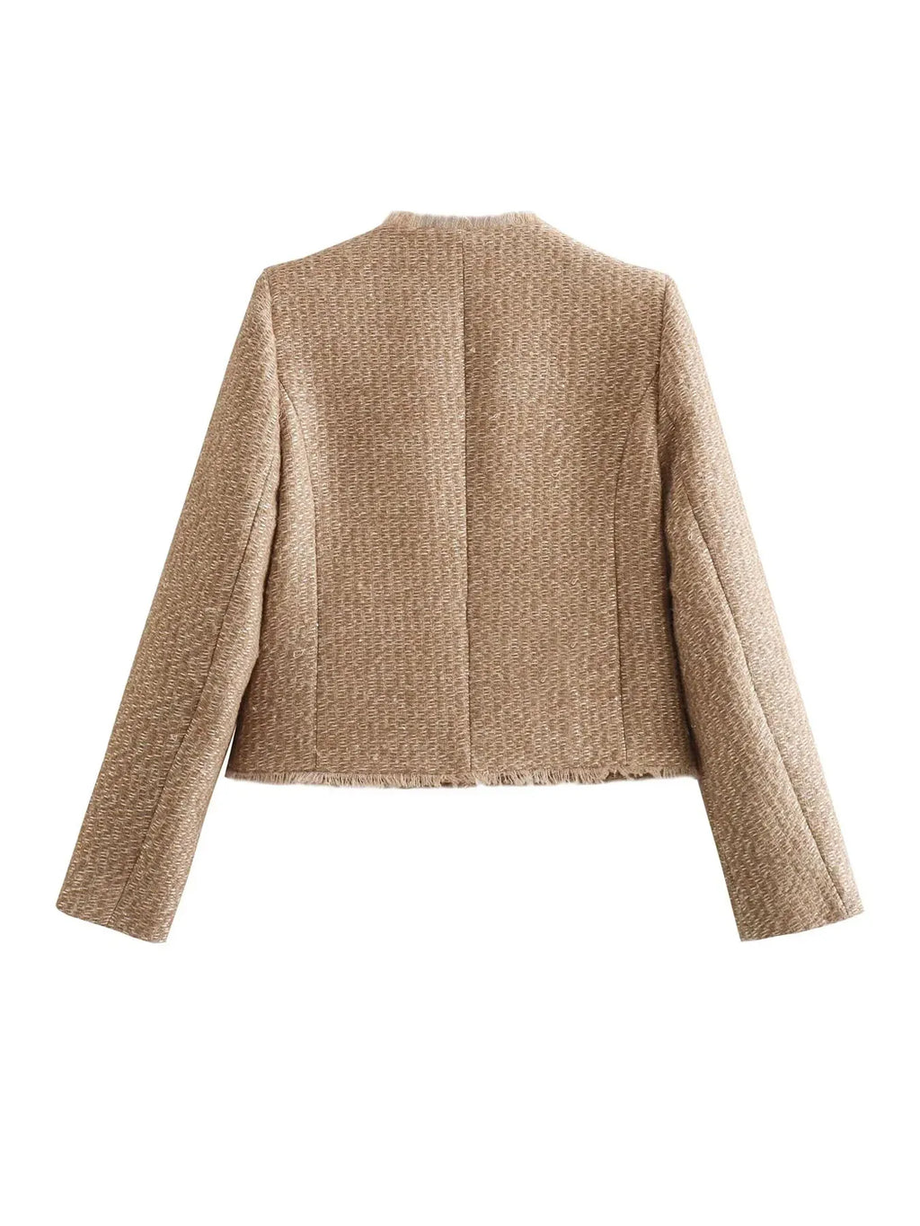 Valenzora - Stilvolle Bouclé-Jacke mit Goldknöpfen