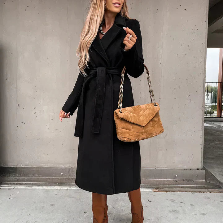 Valenzora - Women's Wool Blend Trench Coat