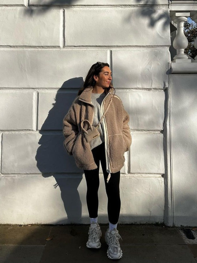 Valenzora | Oversized fleece jacket with a relaxed fit and soft, warm fabric for women