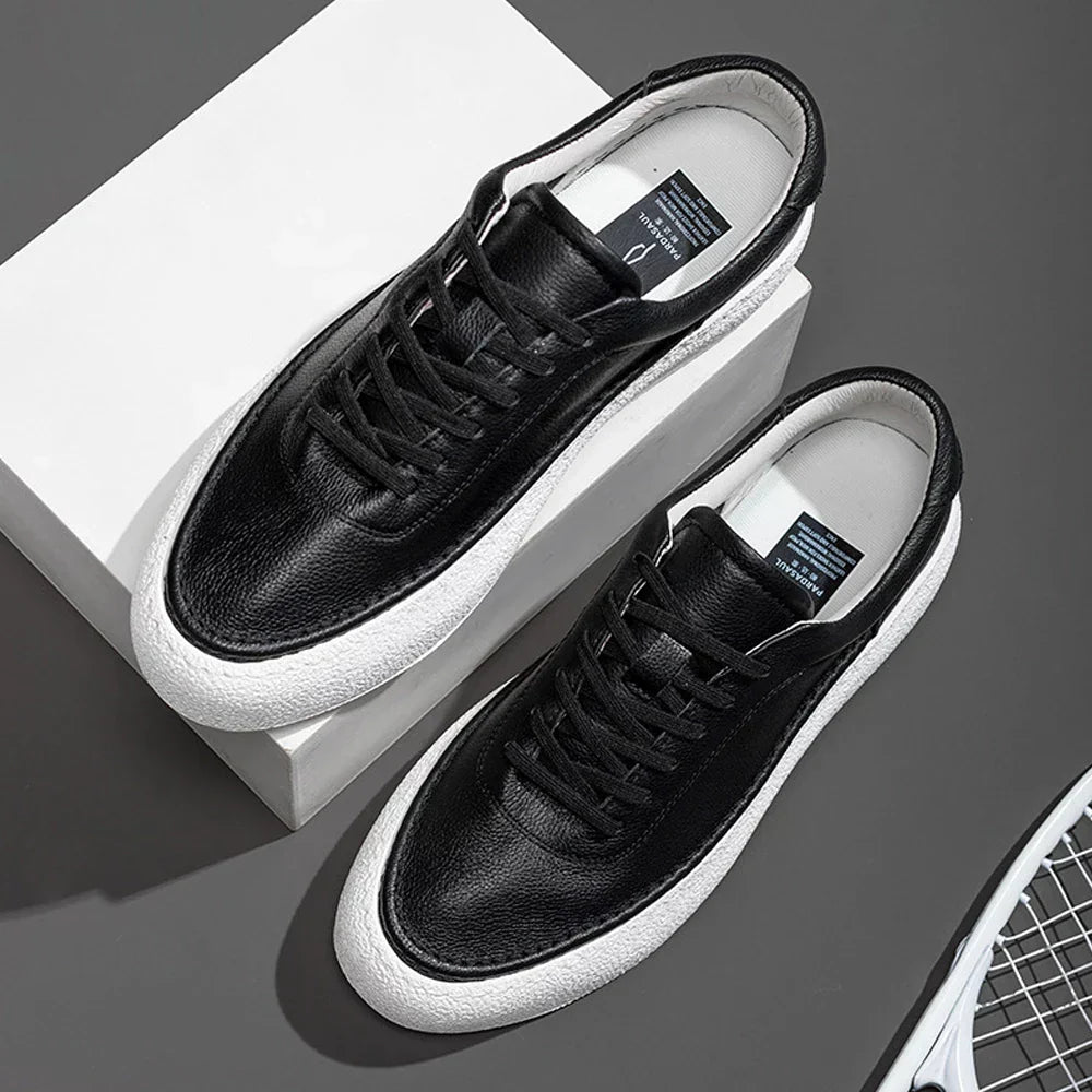 Valenzora | Premium Leather Sneakers with White Sole