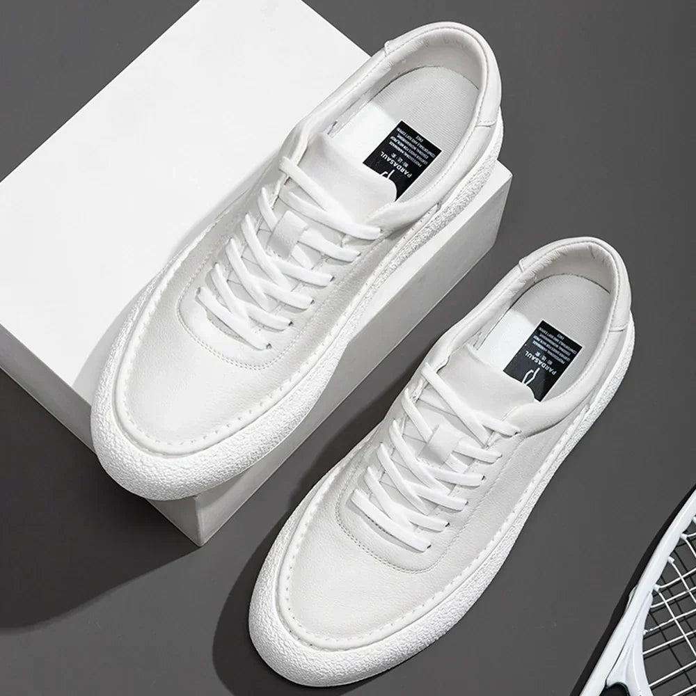 Valenzora | Premium Leather Sneakers with White Sole