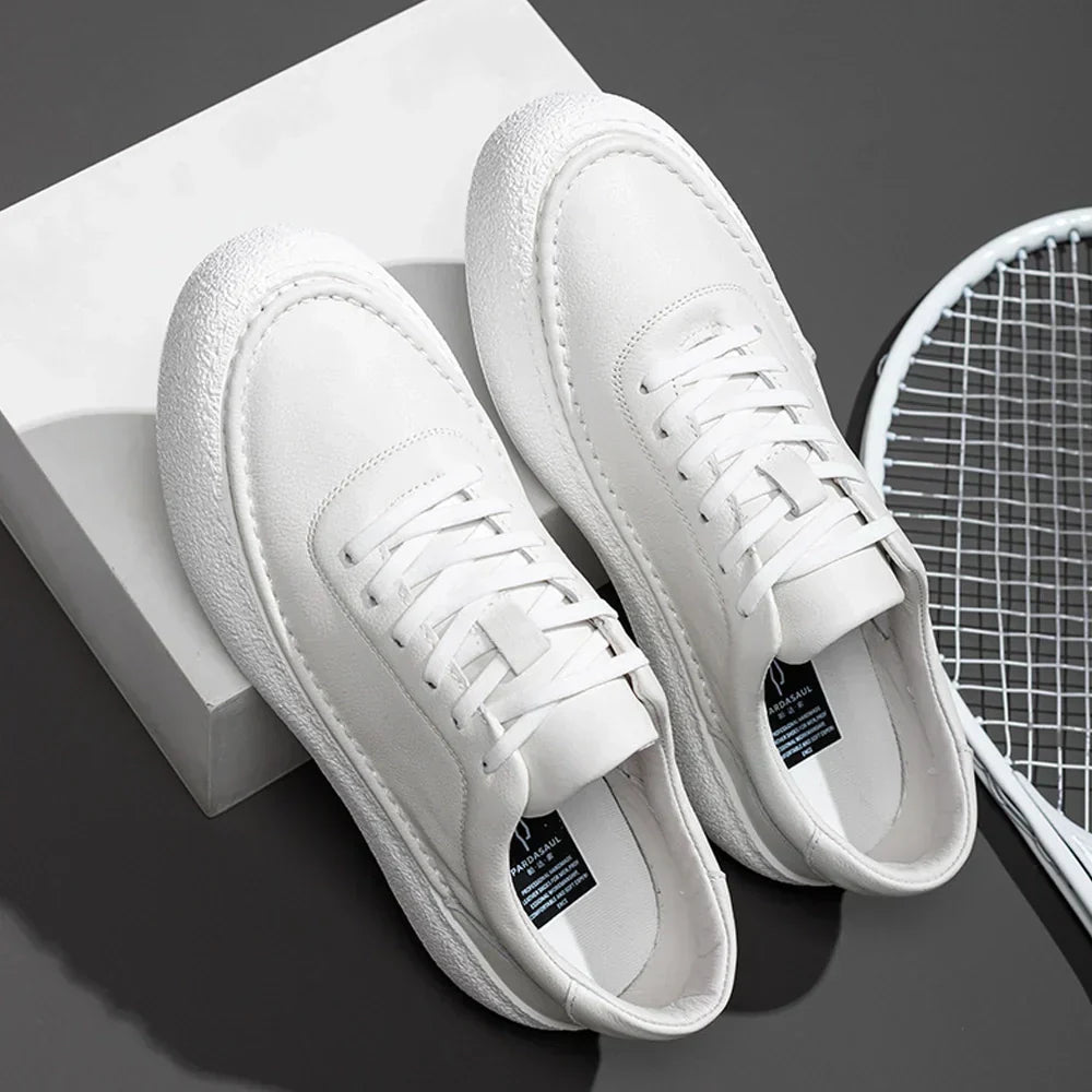 Valenzora | Premium Leather Sneakers with White Sole
