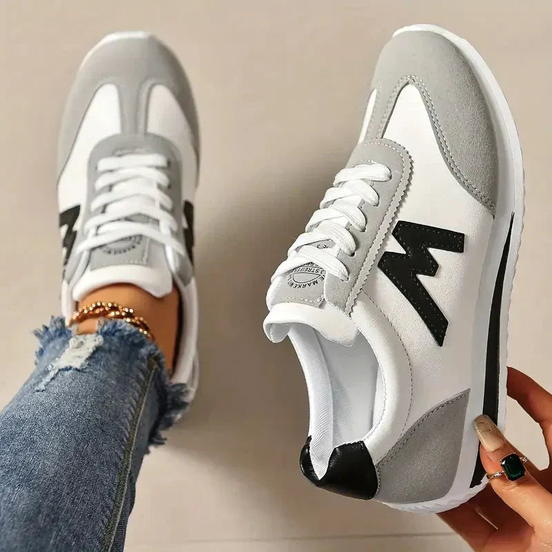 Valenzora | Schnür-Sneakers für Damen, hohe Plateausohle, Wanderschuhe