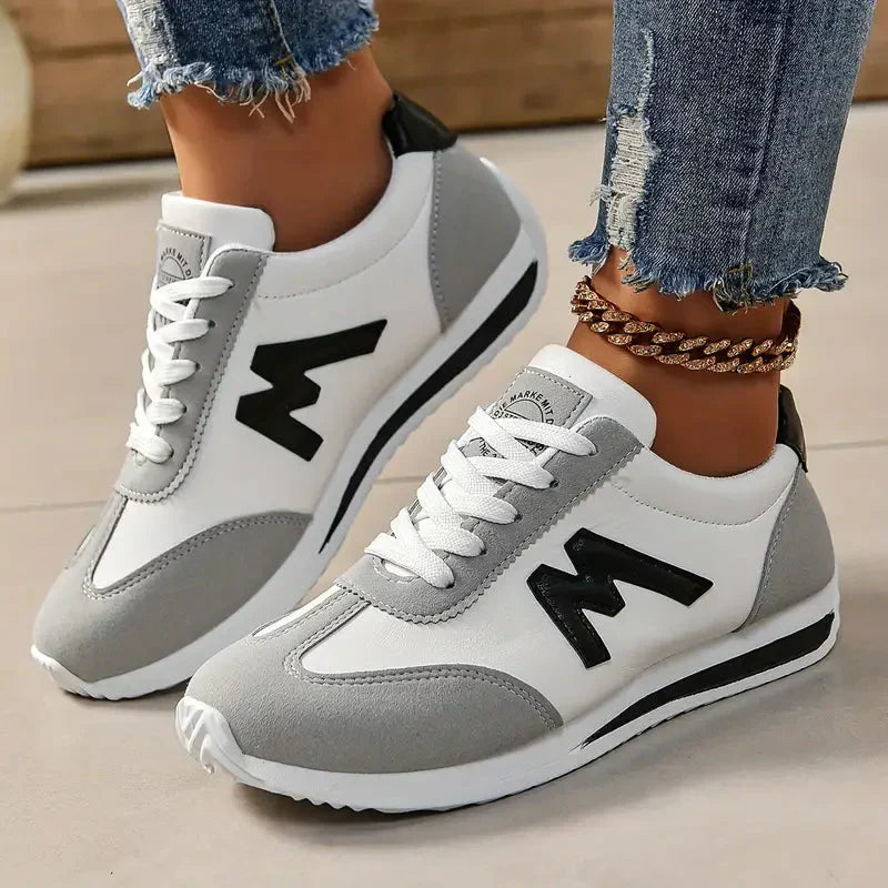 Valenzora | Schnür-Sneakers für Damen, hohe Plateausohle, Wanderschuhe