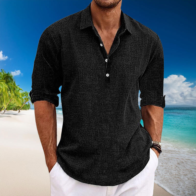 Valenzora | Casual linen long-sleeved shirt