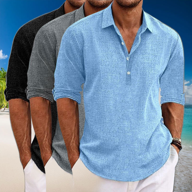 Valenzora | Casual linen long-sleeved shirt
