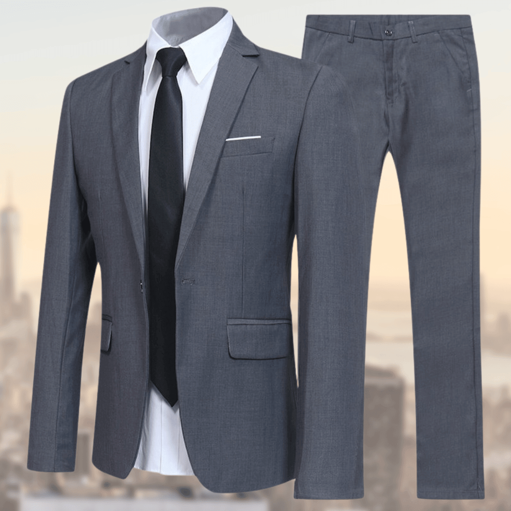 Valenzora | Zweiteiliges Set mit Blazer mit Reverskragen und langen Hosen